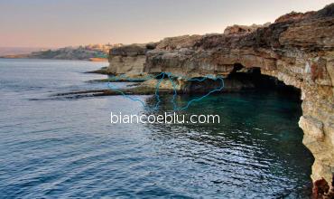 a beautiful cave in cava aliga on the sea in the south east coast 