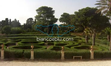 the donnafugata castle has a garden decorated  