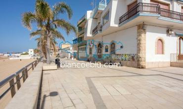 marina di ragusa area for pedestrian and bikes facing the sea