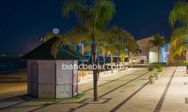 marina di ragusa tower square in the night