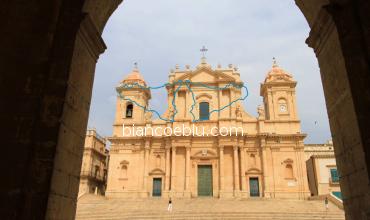 the cathedra of saint nicolo in noto rebuilt after the eathquake