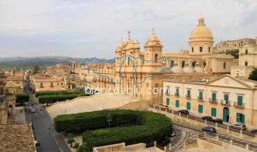 view of Noto baroque nicolo cathedral