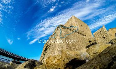 in pozzallo the old Cabrera tower facing the sea