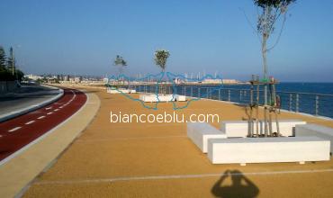 in marina di ragusa the new footpath and cycle path 